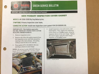 FOR BIG DOG OUTER PRIMARY INSPECTION COVER GASKET ALL 