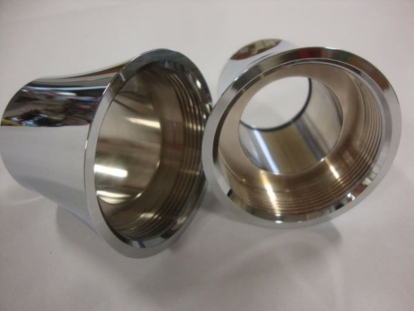FOR BIG DOG MOTORCYCLES POLISHED FORK DUST CAP SET COARSE 