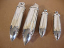 BIG DOG MOTORCYCLES POLISHED OEM SPIKE FOOT PEG SET w TOE