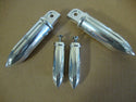 BIG DOG MOTORCYCLES POLISHED OEM SPIKE FOOT PEG SET w TOE