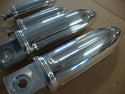 BIG DOG MOTORCYCLES POLISHED OEM SPIKE FOOT PEG SET w TOE