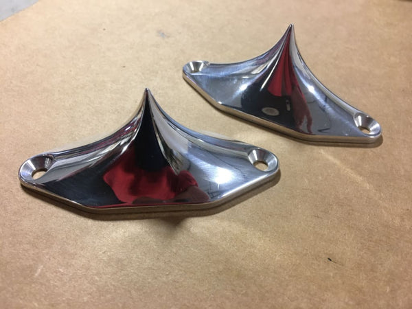 FOR BIG DOG MOTORCYCLES POLISHED SPIKE REAR AXLE CAP SET 