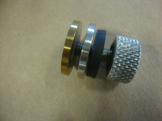 BIG DOG MOTORCYCLES SEAT STUD ASSEMBLY - 03 & EARLIER MODELS - KNURLED EDGE - MASTIFF, PITBULL - bigdogpartskingpin.com