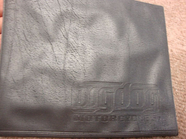 BIG DOG MOTORCYCLES STASH TUBE WALLET/ OWNERS MANUAL COVER 