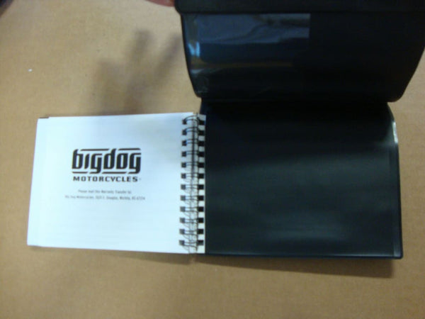 BIG DOG MOTORCYCLES STASH TUBE WALLET/ OWNERS MANUAL COVER 