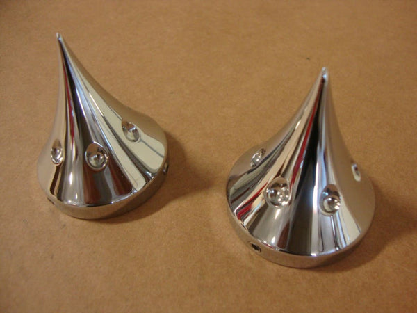 FOR BIG DOG CHROME ROULETTE FORK CAPS FITS K-9 CHOPPER 