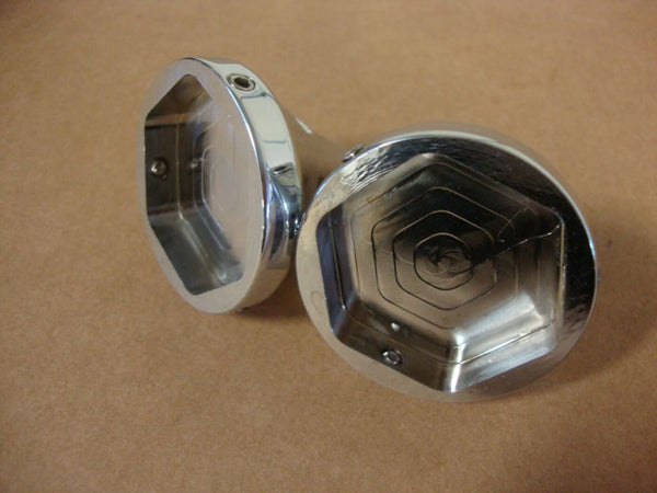 FOR BIG DOG CHROME ROULETTE FORK CAPS FITS K-9 CHOPPER 