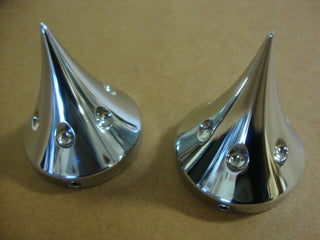 FOR BIG DOG CHROME ROULETTE FORK CAPS FITS K-9 CHOPPER 