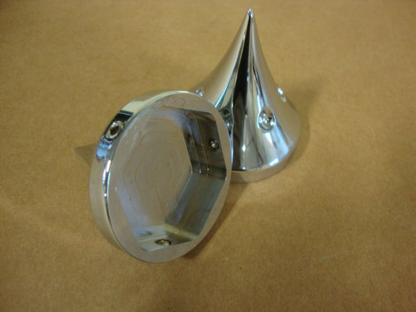 FOR BIG DOG CHROME ROULETTE FORK CAPS FITS K-9 CHOPPER 