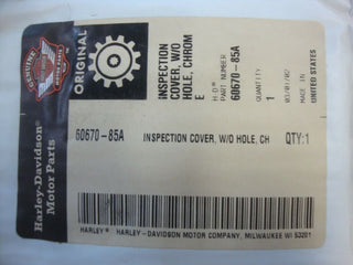HARLEY DAVIDSON CHROME PRIMARY INSPECTION COVER #60670-85A 