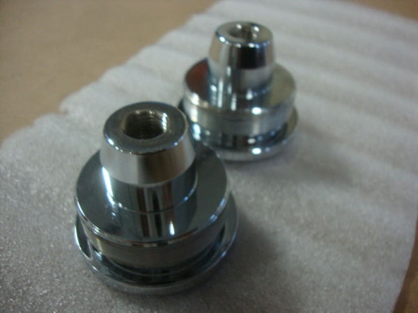 GCB 54MM FORK TUBE CAP SET CHROME BIG DOG 99-01 BULLDOG 01 