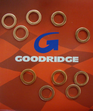 GOODRIDGE 10MM 3/8 SMALL OD SET OF 10 CRUSH WASHERS BIG DOG 