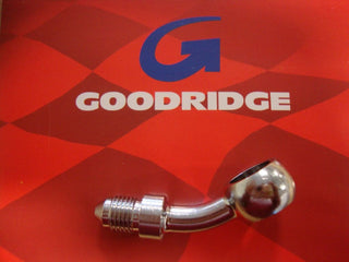 GOODRIDGE 12MM 35* BANJO FITTING BRAKE LINE 7/16 CHROME BIG 