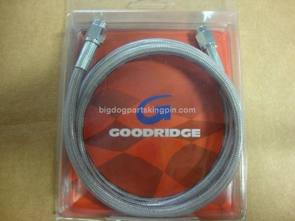 03-07 CHOPPER FRONT STEEL BRAIDED CLEAR COATED BRAKE LINE FOR BIG DOG - bigdogpartskingpin.com