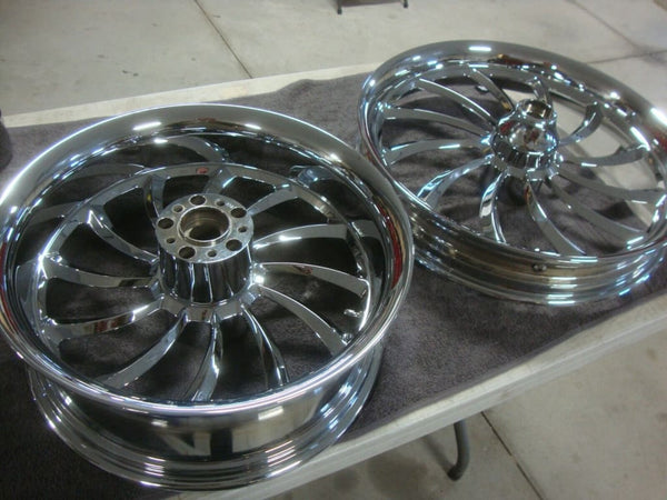 Harley Davidson Chrome Billet Wheel Set 2007 - 2017 Fatboy Early V Rod Ebay Motors:parts &