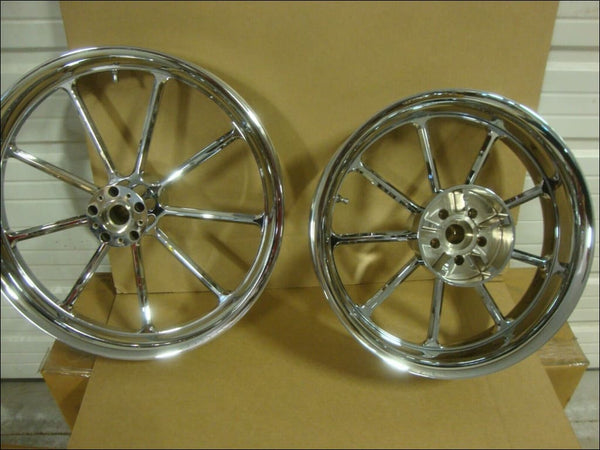 HARLEY DAVIDSON CHROME BILLET WHEEL SET STREET GLIDE ROAD 