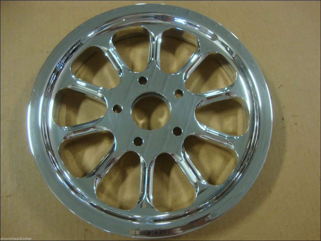 PERFORMANCE MACHINE REAR DRIVE PULLEY POLISHED HOOLIGAN BIG DOG 65 TOO ...